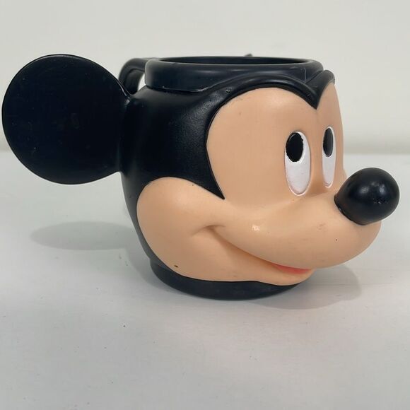 Vintage Applause 3D Mickey Mouse Cup Disney Ears Plastic Collectors Mug 6 oz - Picture 4 of 7